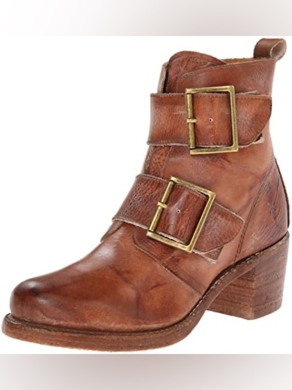 Frye Sabrina Double-Buckle Ankle Boot